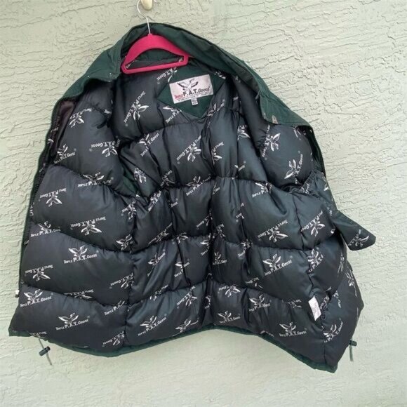 Vintage Triple F.A.T. Goose Men's Green Down Parka Jacket Size L - Picture 10 of 12